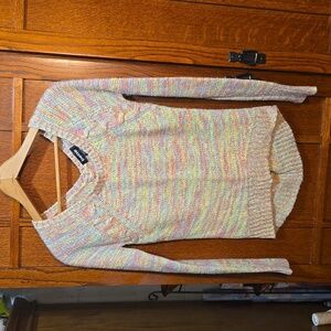 Bebe Size Xsmall Cable Knit Pastel Sweater
